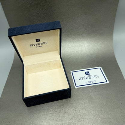 Givenchy Watch Women 24mm Blue Dial Gold Tone Round Swiss New Battery W/Box11