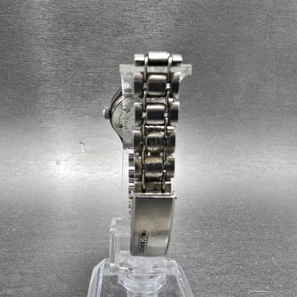 Seiko Automatic Watch Women 25mm White Dial Steel Date 2205-0410 PARTS VTG9