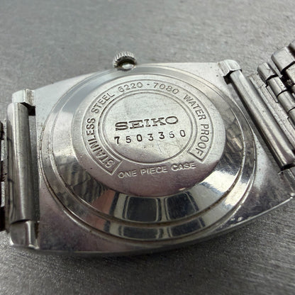 Seiko Skyliner Watch Men 32mm Silver Dial Silver Tone Manual 6220-7080 PARTS VTG10