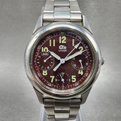 Citizen Watch Women 30mm Red Dial Steel Daydate Round 6329S92898 New battery0