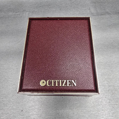 Citizen CQ Watch Women 17mm Cream Dial Gold Tone Gemmed 3220 New Battery NOS14