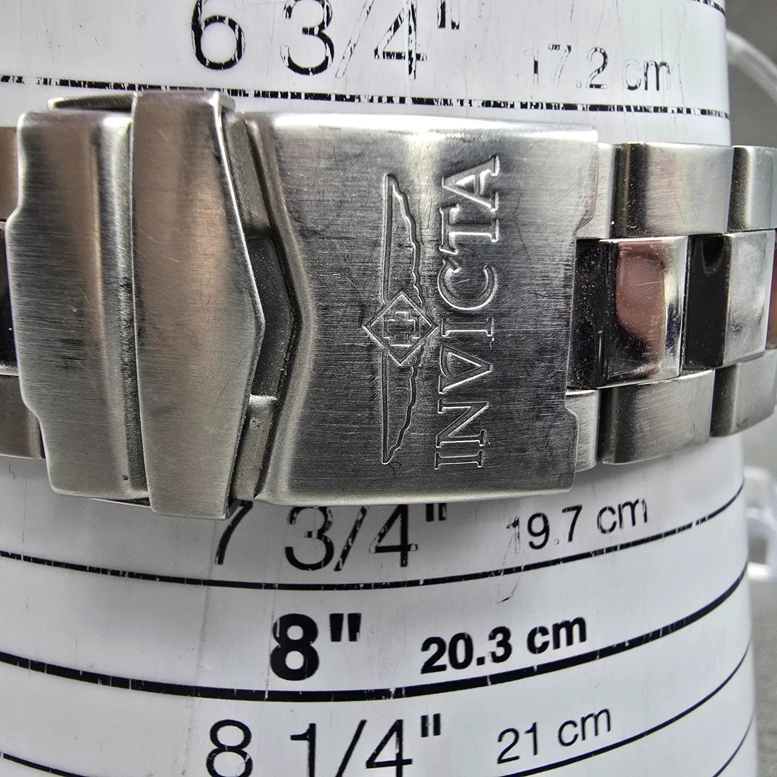 Invicta Dive Watch Men 45mm Silver Dial Silver Tone Date Round 6006 New Battery11