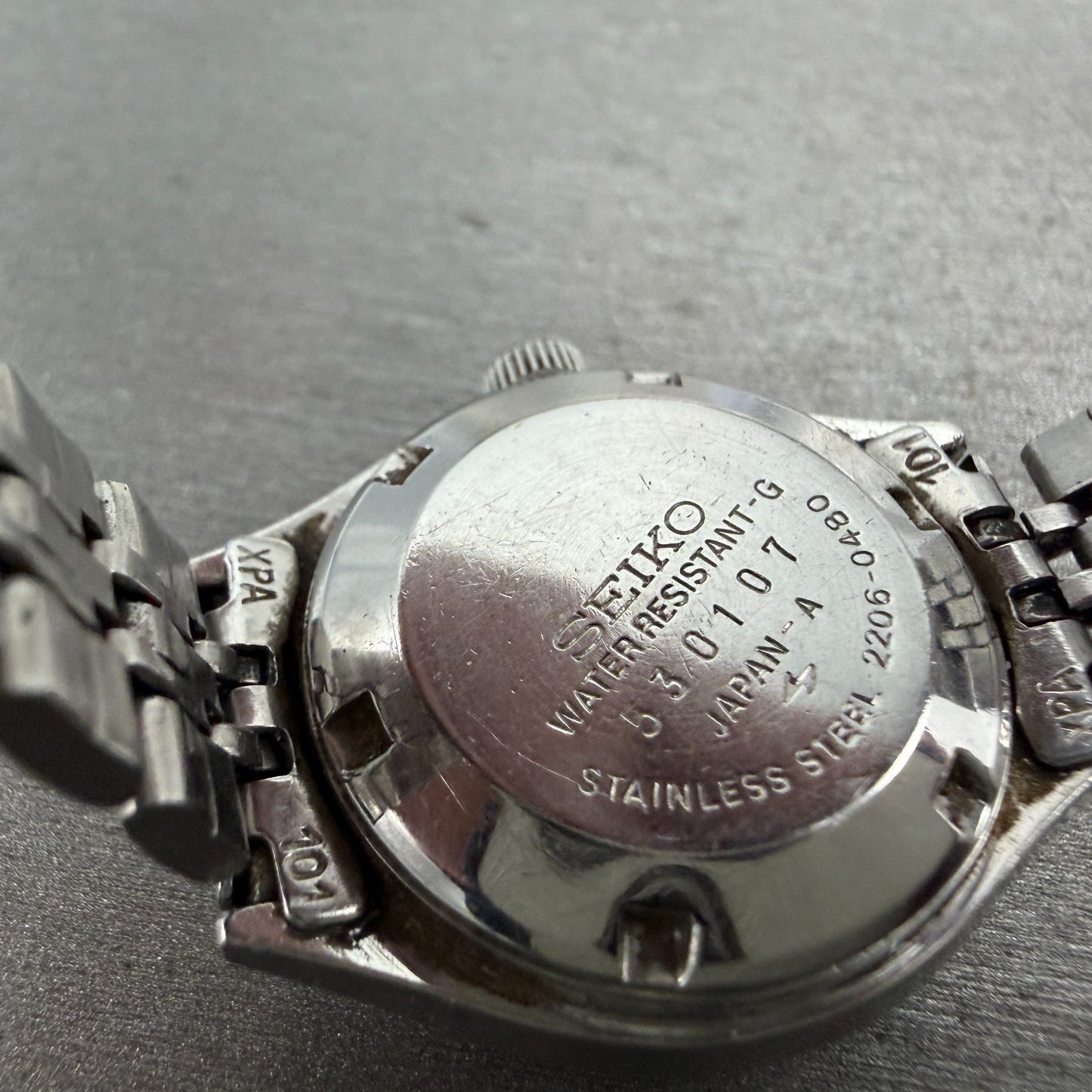 Seiko Automatic Watch Women 25mm Silver Dial Silver Tone Daydate 2206-0480 PARTS10