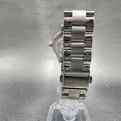 Michael Kors Runway Slim Watch Women 34mm mm Silver Dial Two Tone New Battery7
