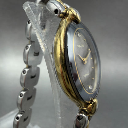 Rado Florence Watch Women 19mm Gray Dial Two Tone Oval 153.3650.2 New Battery3