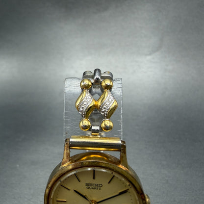 Seiko Watch Women 25mm Champagne Dial Gold Tone Round 5421-0090 New Battery4