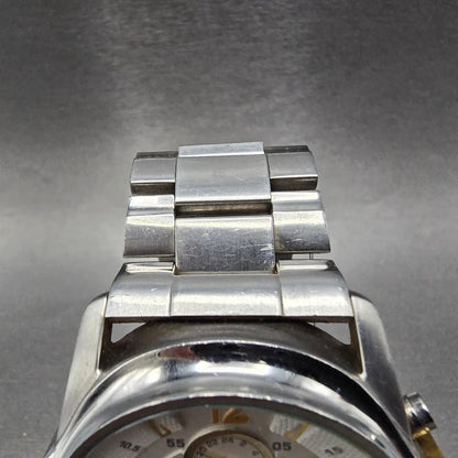 Diesel Mega Chief Chronograph Watch Men 45mm White Dial Steel Date DZ4265 PARTS5