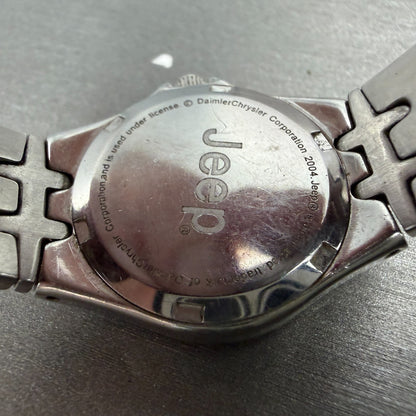 Jeep Watch Women 26mm Black Dial Silver Tone Date Round Date New Battery9