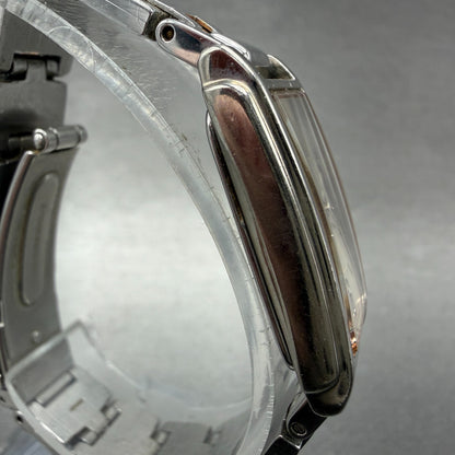 Seiko Alba Tank Watch Women 17mm Silver Dial Two Tone 1N01-0FY0 New Battery3