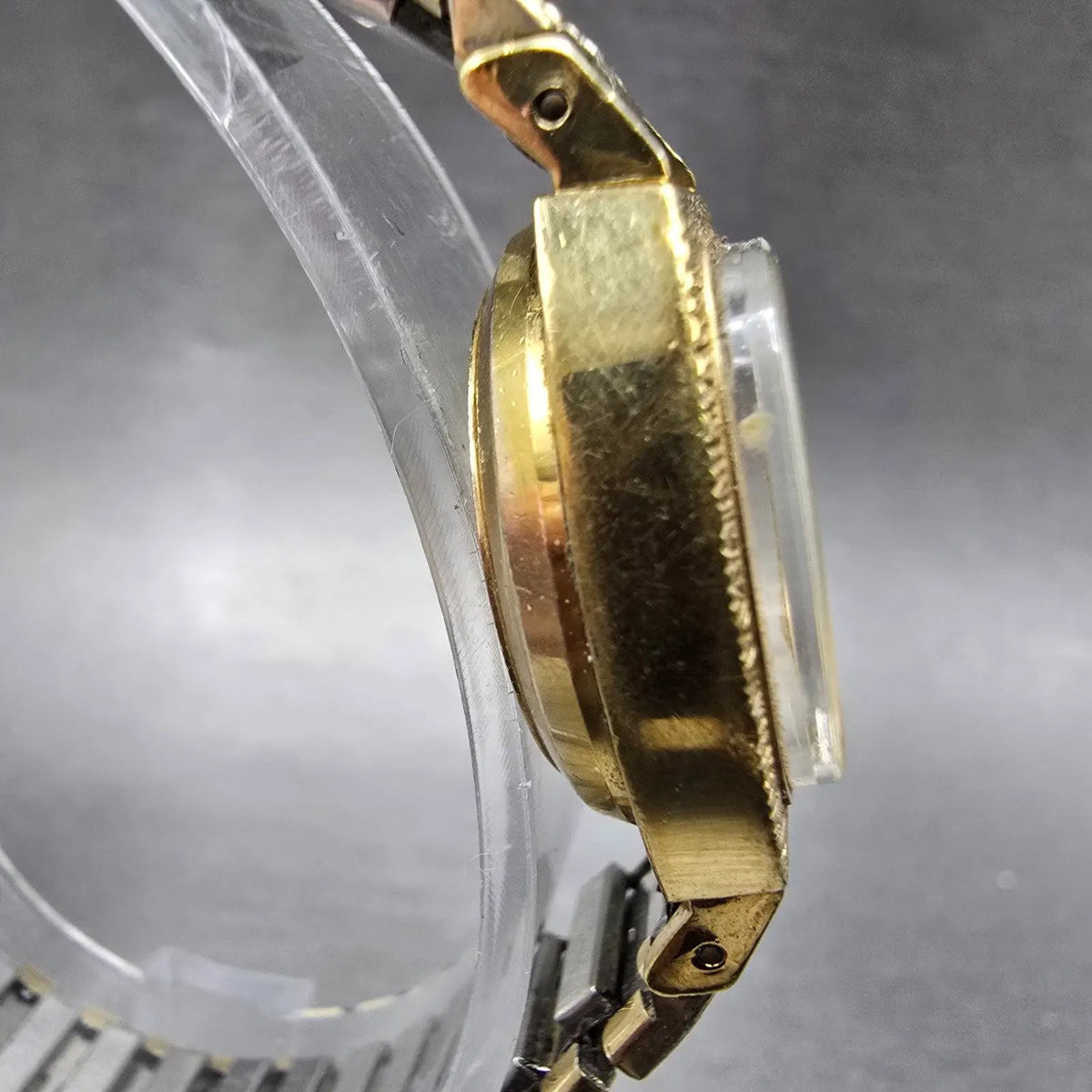 Bulova Accutron Watch Women 23mm Gold Dial 10K Gold Plated Rectangle New Battery3