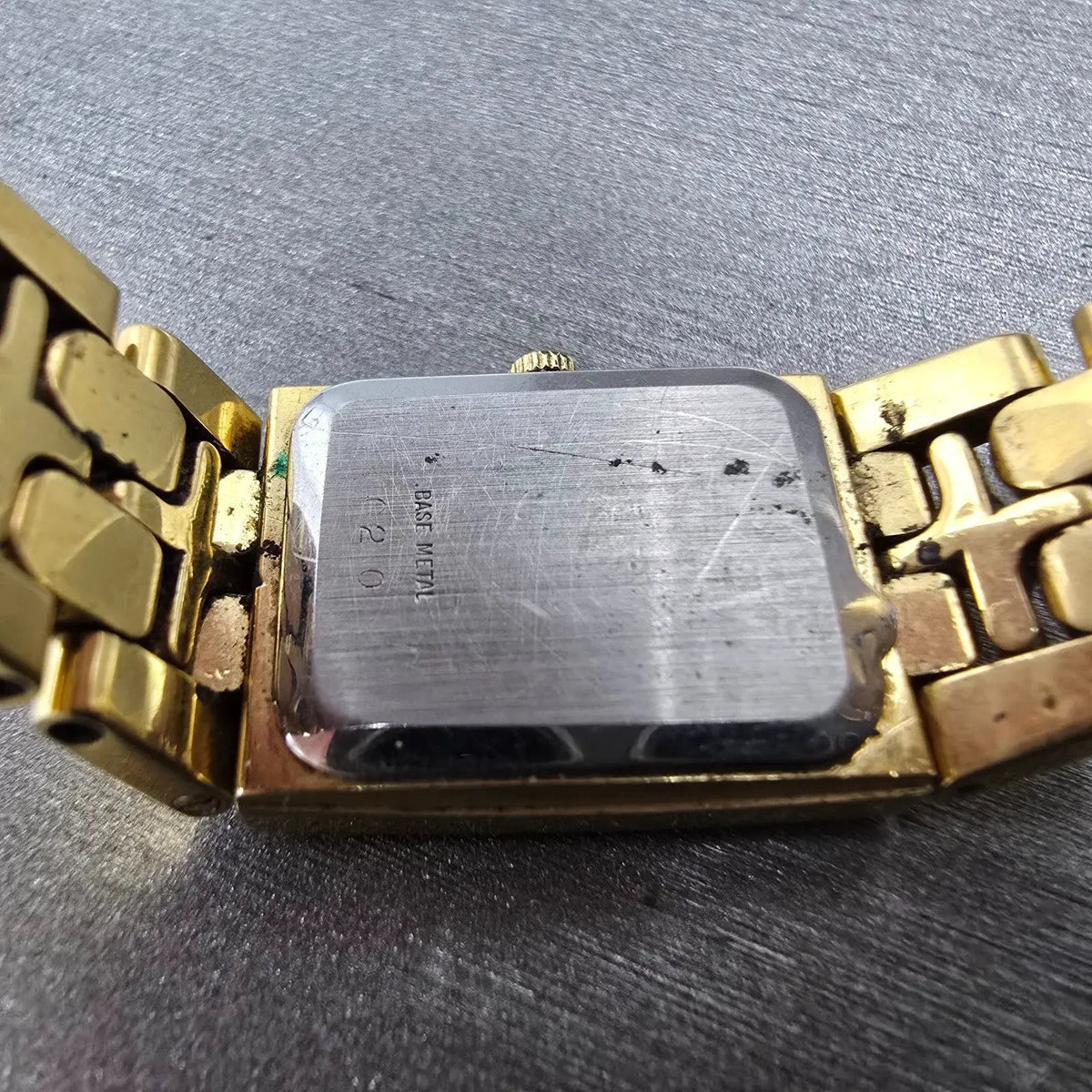 Longines QWR Tank Watch Women 17mm Black Dial Gold Rectangle New Battery VTG9