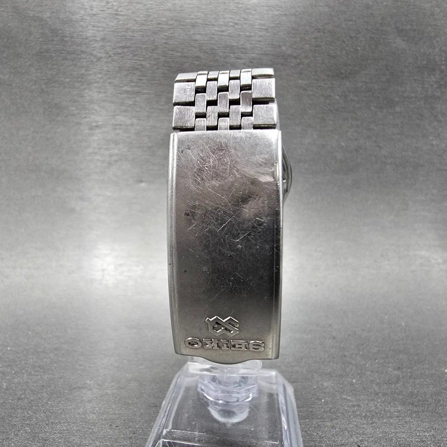 Seiko SQ Watch men 35mm Silver Dial Silver Tone Date READ!!!! 8222-8029 New Batt7
