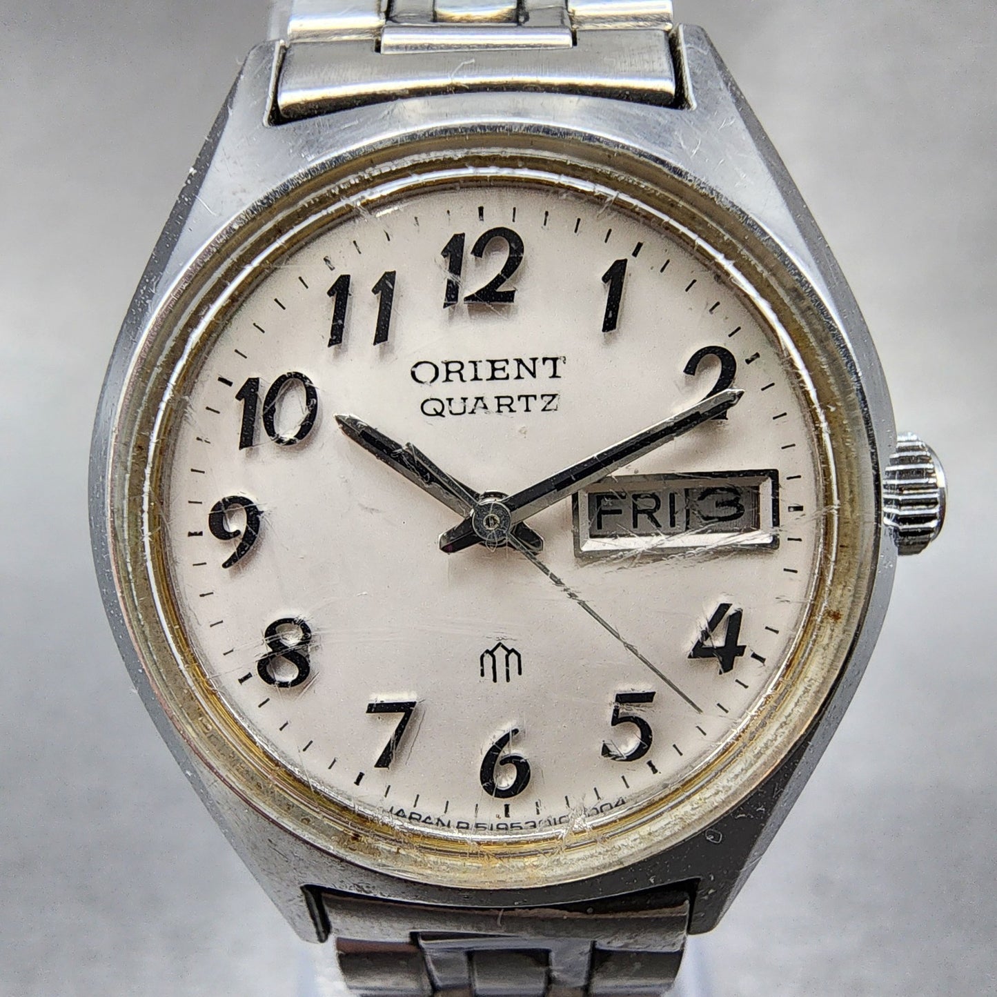 Orient Watch Women 25mm White Dial Steel Daydate Round E51930100CS New Batt1
