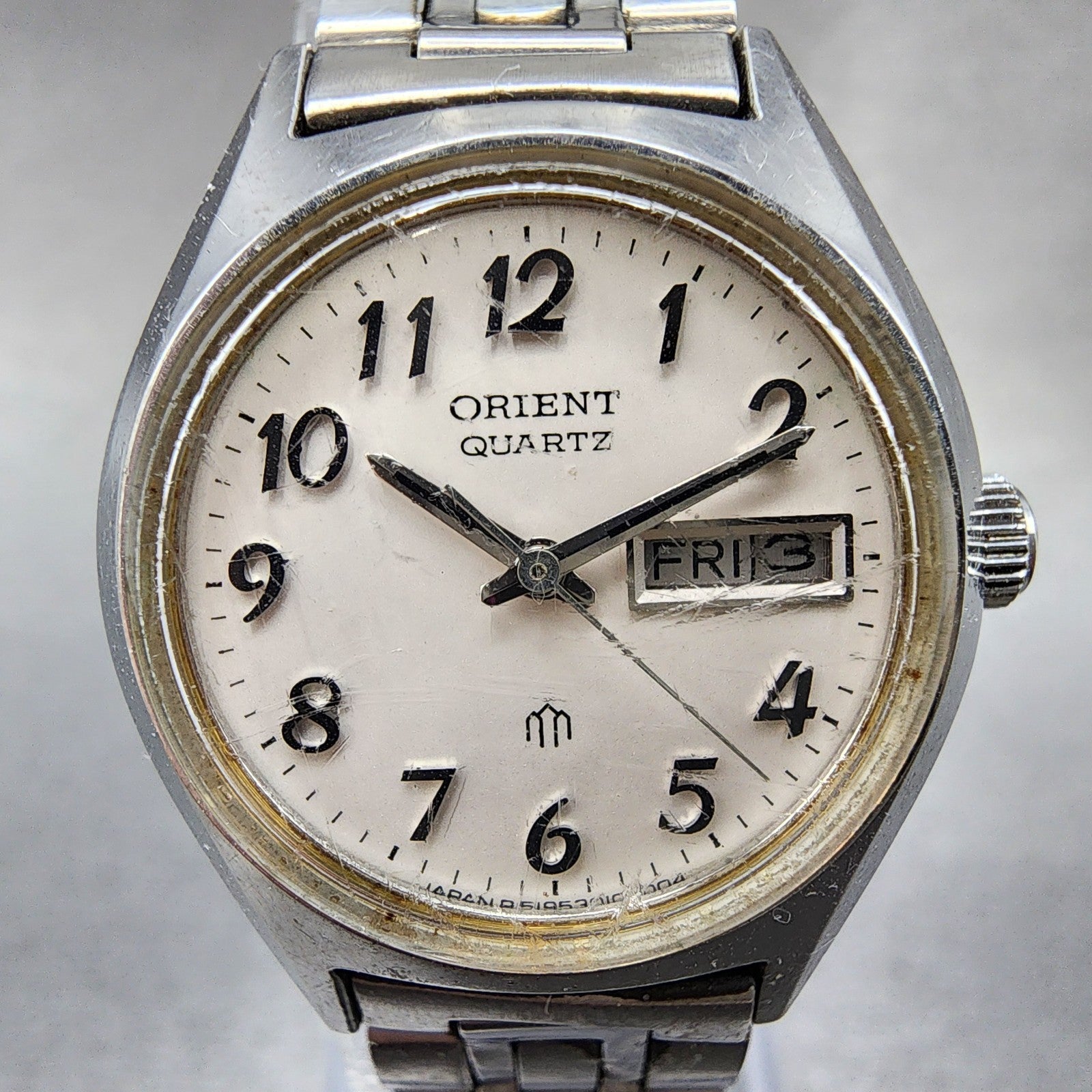 Orient Watch Women 25mm White Dial Steel Daydate Round E51930100CS New Batt1