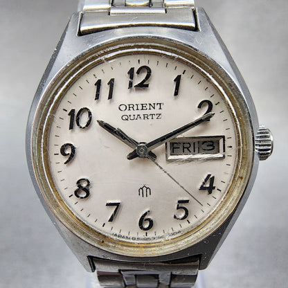 Orient Watch Women 25mm White Dial Steel Daydate Round E51930100CS New Batt1