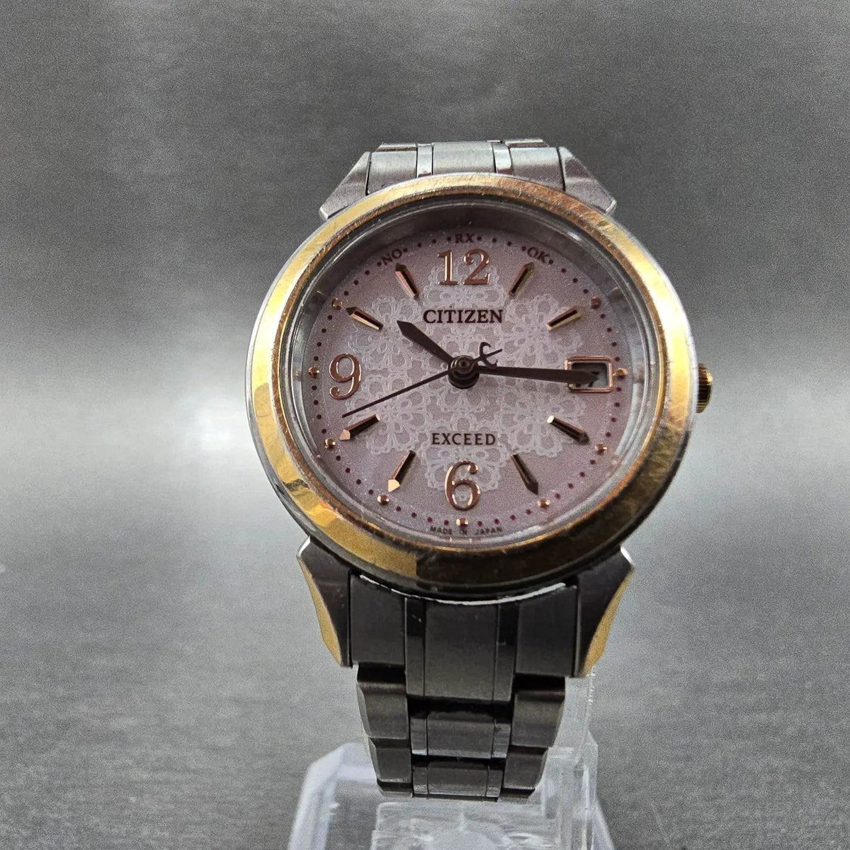 Citizen Exceed Watch Women 26mm MOP Dial Two Tone Atomic Solar H050 PARTS6
