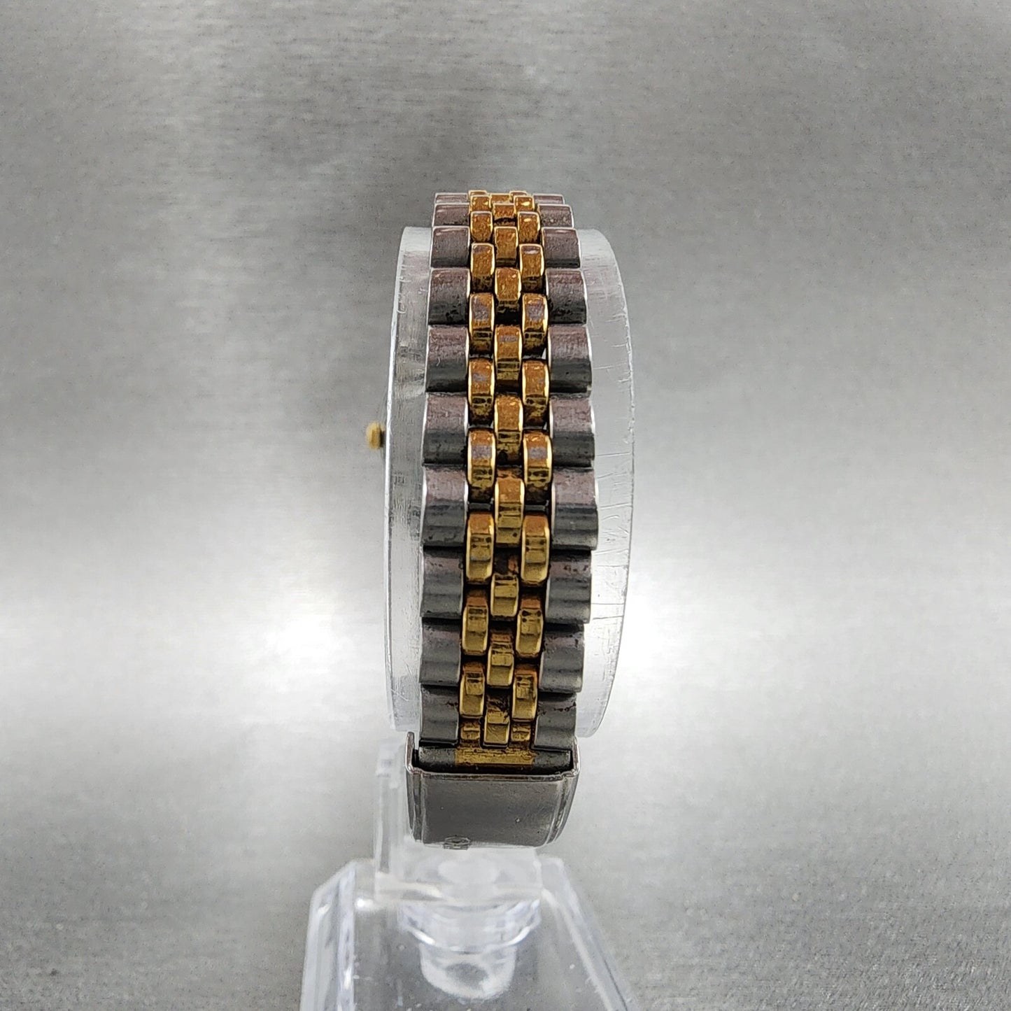 Seiko Watch Women 24mm Black Dial Two Tone Daydate Round 7N830041 New Batt7