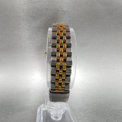 Seiko Watch Women 24mm Black Dial Two Tone Daydate Round 7N830041 New Batt7