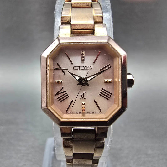 Citizen Eco-Drive Xc Watch Women 19mm Pink DIal Rose Gold Tone B036-T016529 PART0