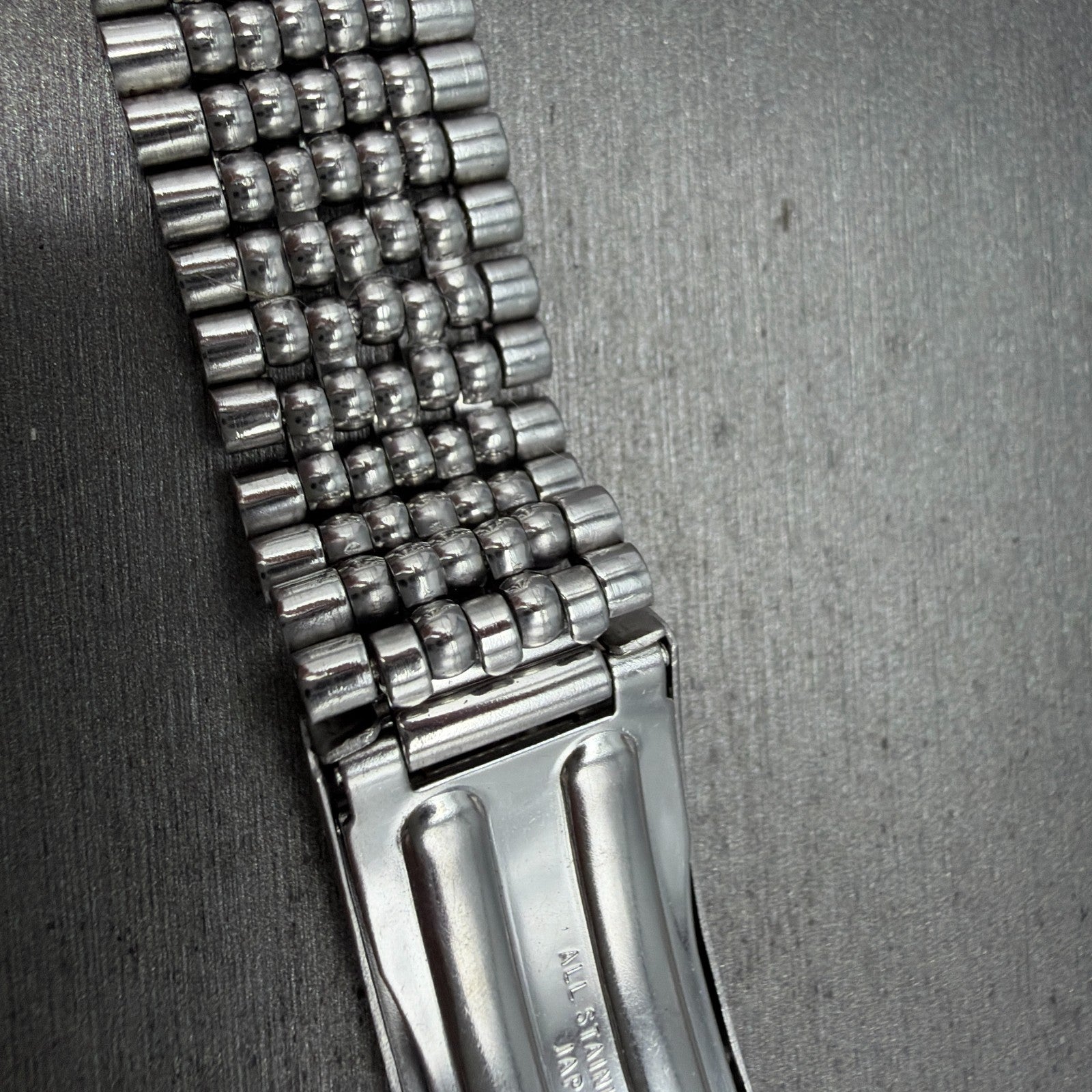 Seiko Beads Of Rice Bracelet 18mm Stainless Steel Japan Vintage NO ENDLINKS11
