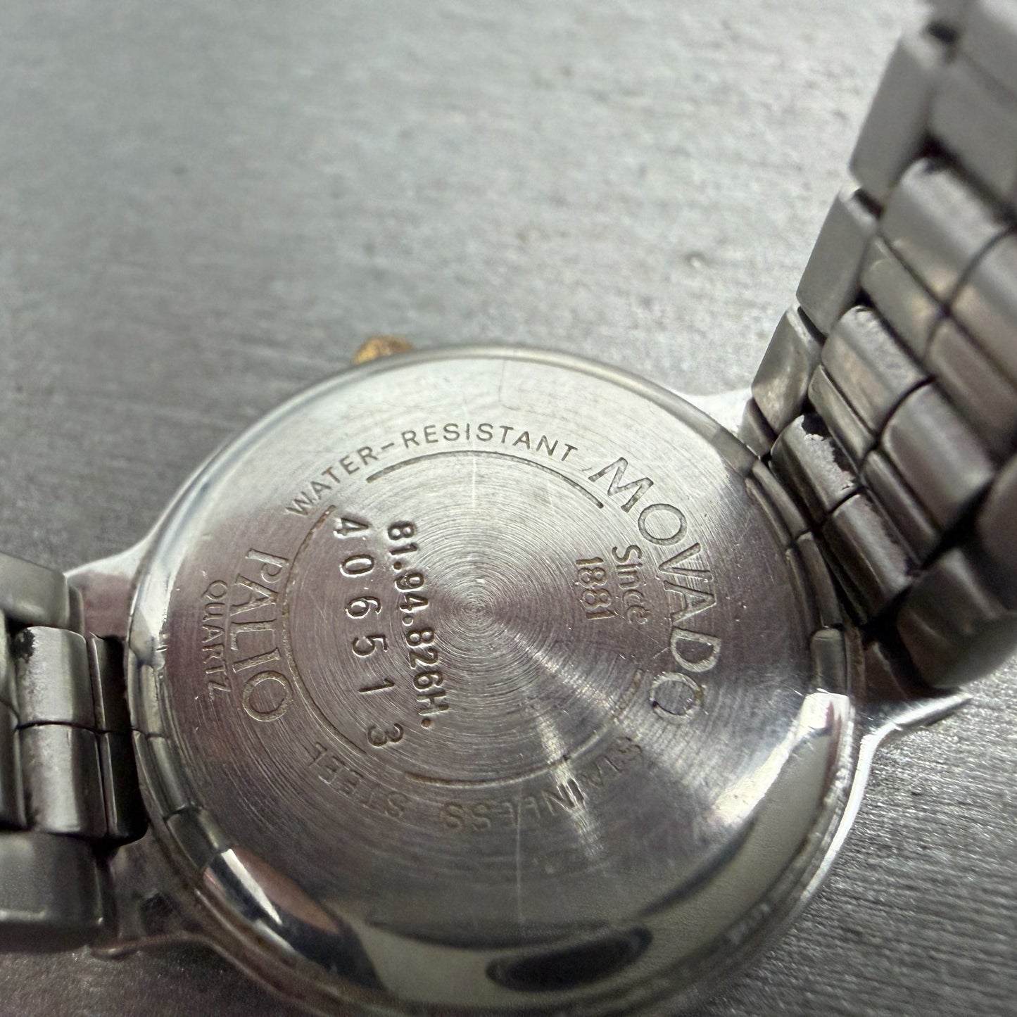 Movado Palio Watch Women 26mm Gold Dial Two Tone 81.94.826H New Battery9