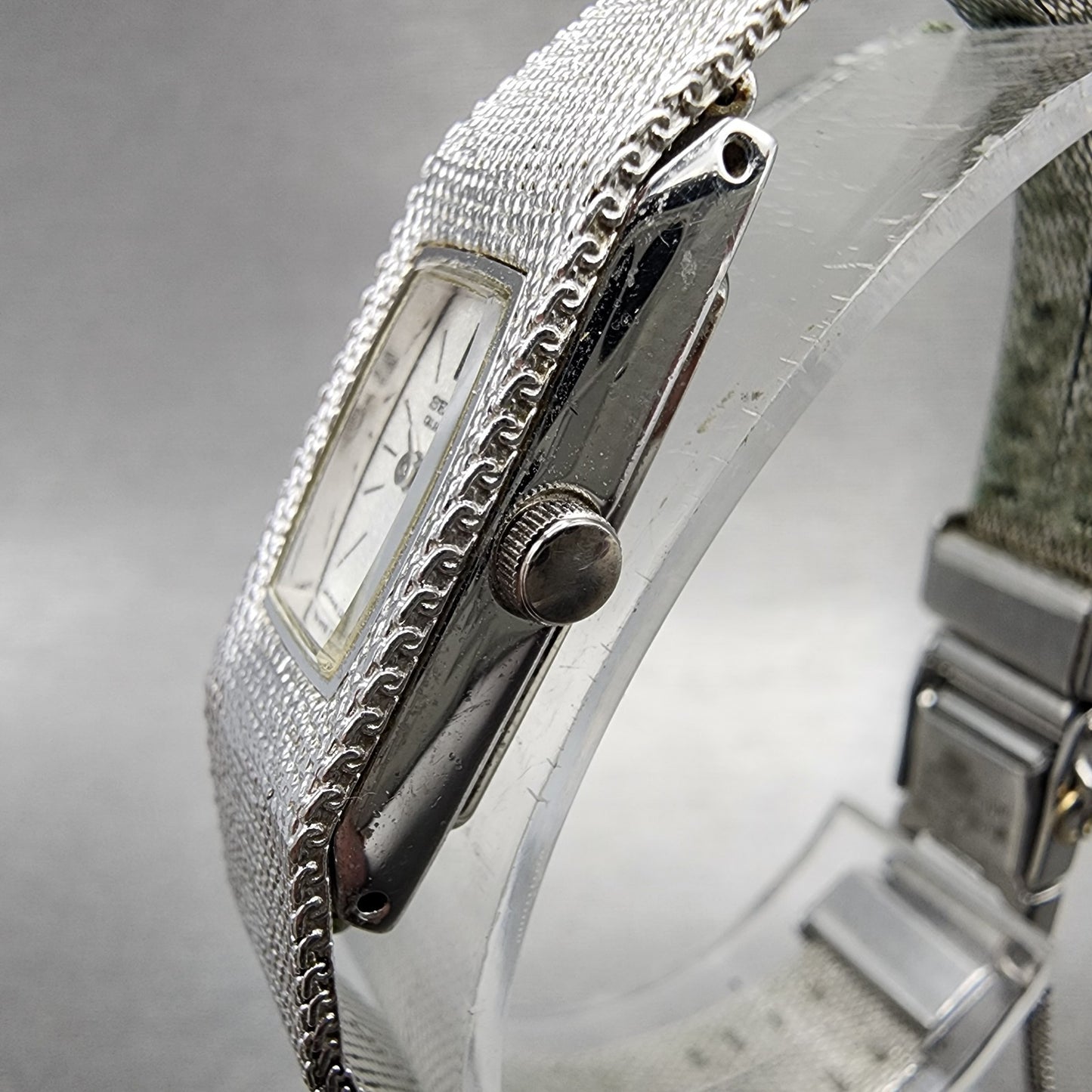 Seiko Tank Watch Women 12mm Silver Dial Silver Tone 13205039 New Battery2