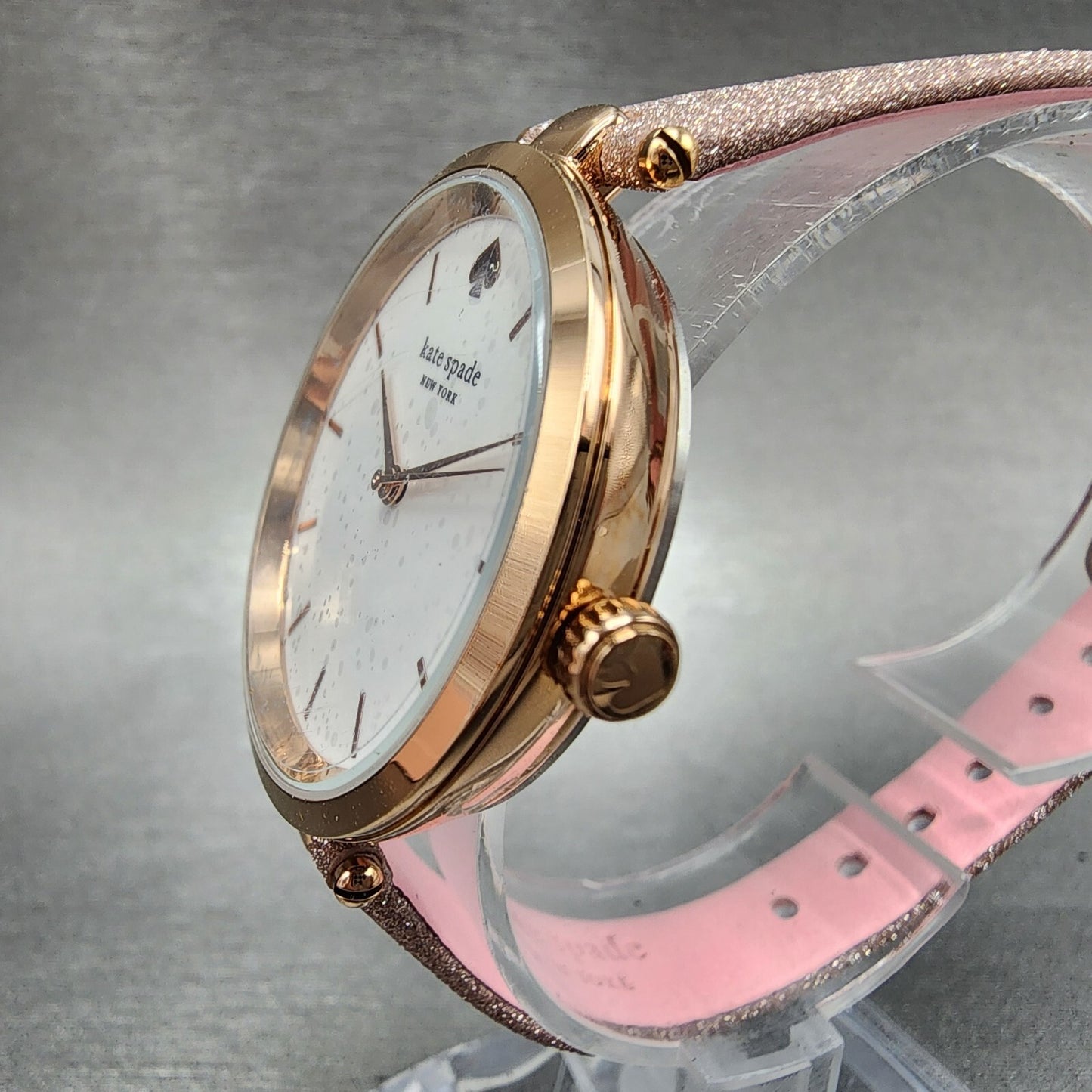 Kate Spade Holland Watch Women 34mm White Dial Rose Gold Tone Round ksw90423