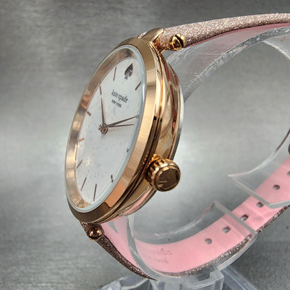 Kate Spade Holland Watch Women 34mm White Dial Rose Gold Tone Round ksw90423