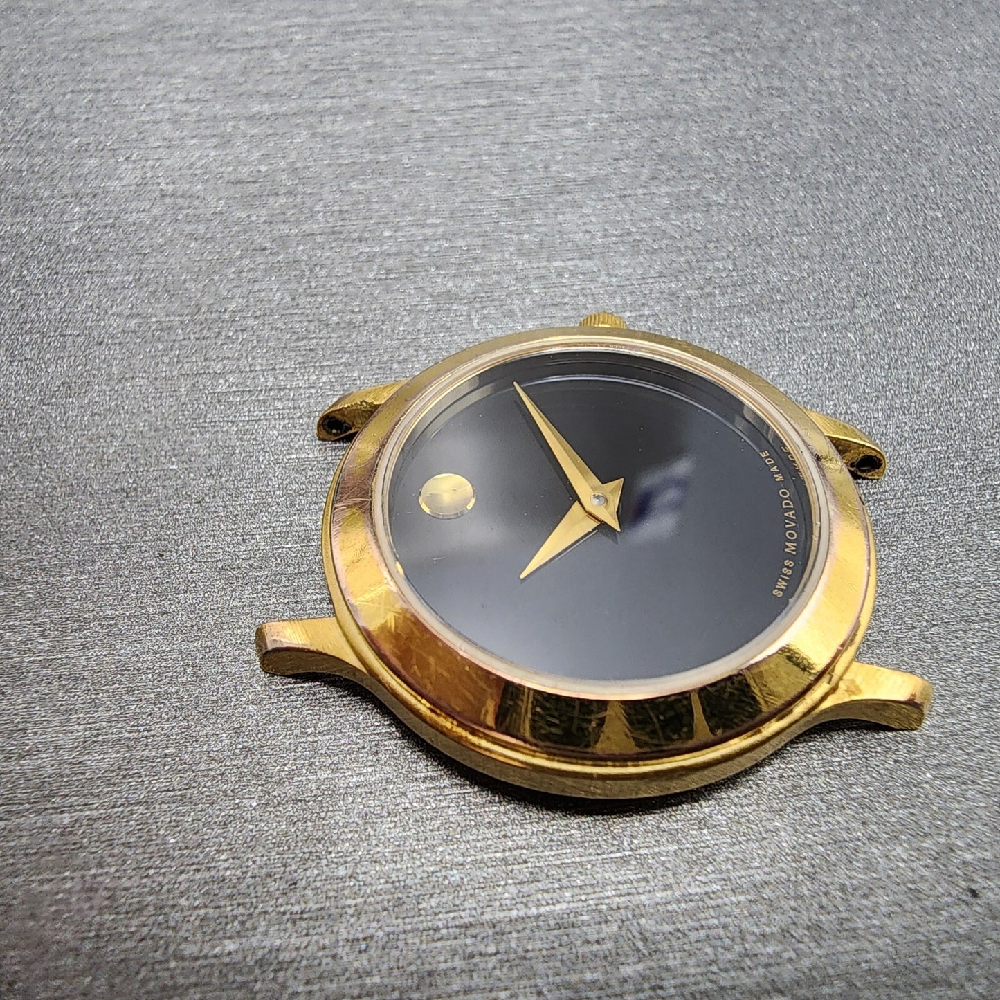 Movado Museum Watch Women 26mm Black Dial Gold Tone Round 87 E4 0814 New Batt3