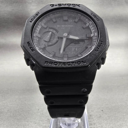 Casio G-Shock GA-2100 Watch Men 45mm Black Dial Black Chrono Alarm New Battery5