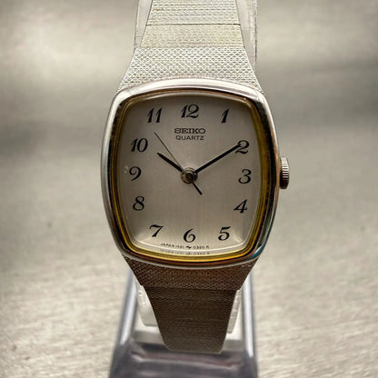 Seiko Watch Women 19mm Silver Dial Silver Tone Oval 1421-5170 New Battery VTG0