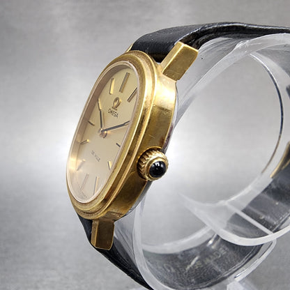 Omega De Ville Watch Women 23mm Gold Dial Gold Tone Manual Wind Runs VTG2