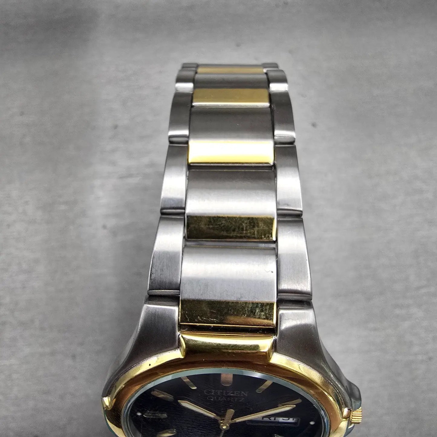 Citizen Watch Men 37mm Blue Dial Two Tone Daydate 2500-S071887 New Battery4