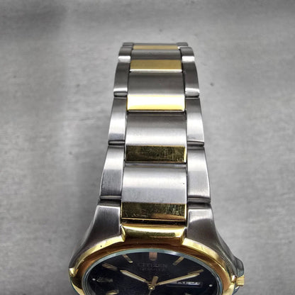 Citizen Watch Men 37mm Blue Dial Two Tone Daydate 2500-S071887 New Battery4