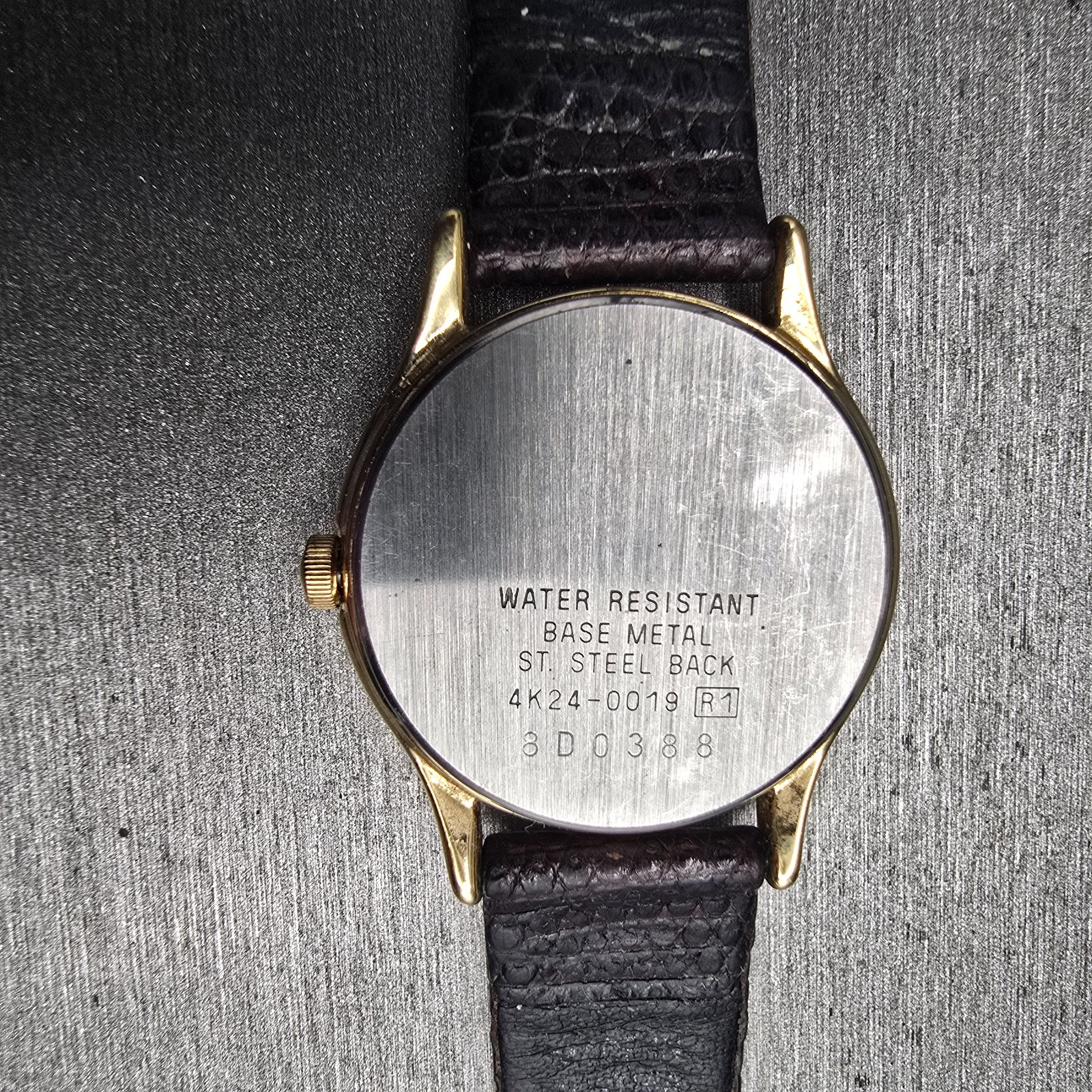 Seiko Moon Phase Watch Women 26mm Champagne Dial Gold Tone Date 4K24-0019 NewBat10