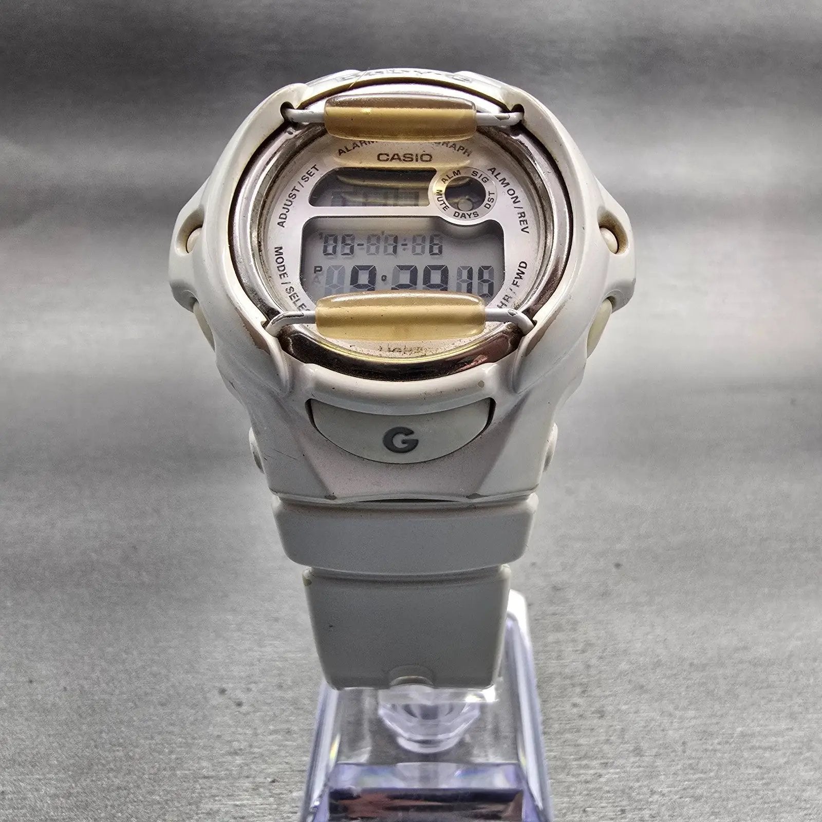 Casio Baby-G BG-169R Watch Women 43mm White Dial White Alarm Chrono New BatteryL5