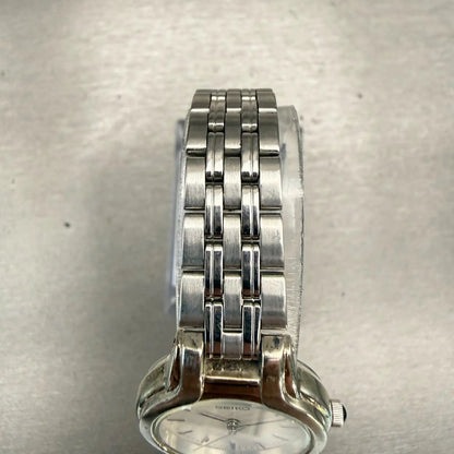 Seiko Watch Women 24mm White Dial Silver Tone Round V701-2D60 New Battery VTG4