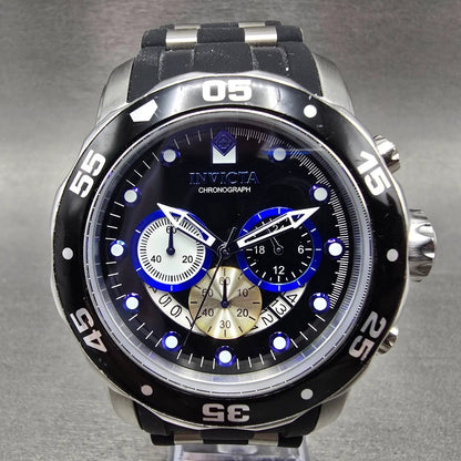 Invicta Pro Diver Chronograph Watch Men 48mm Black Dial Steel Date 24851 New Bat0
