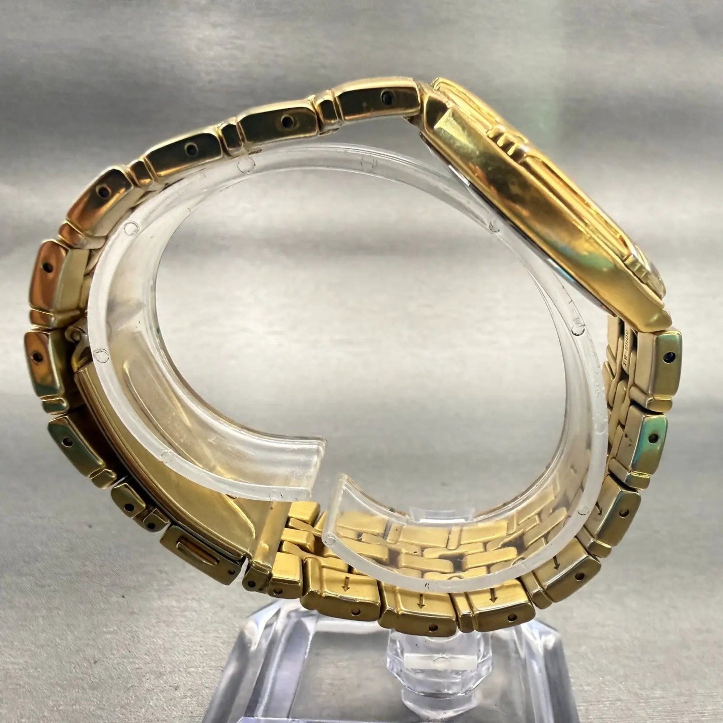 Seiko Watch Men 36mm Ivory Dial Gold Tone Date Round 7N42-6C10 New Battery VTG8