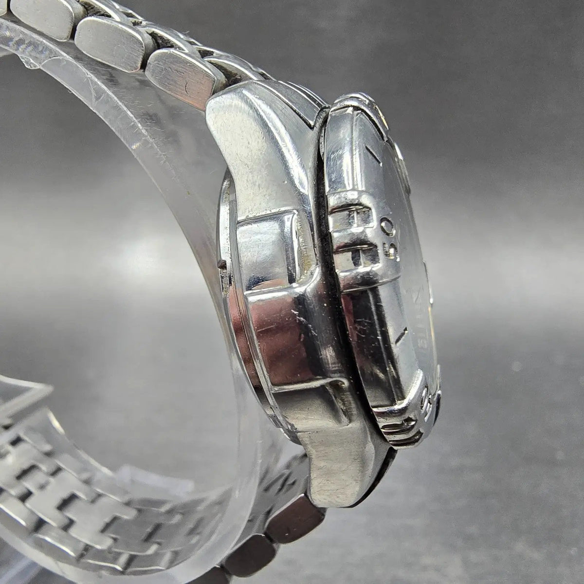 Swiss Military Automatic Dive Watch Women 30mm Black Dial Steel Daydate Works5