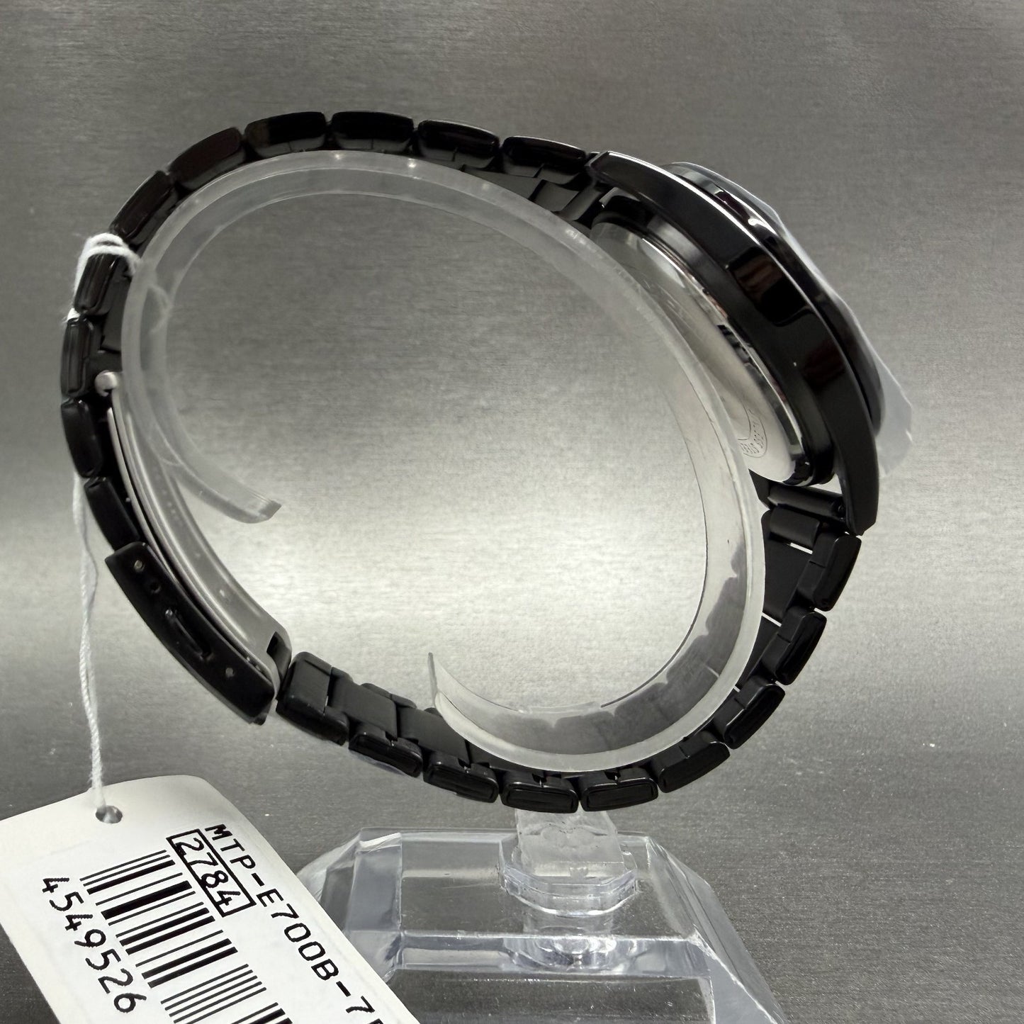 Casio MTP-E700 Watch Men 39mm White Dial  Black Tone Date Metal Bracelet Round8