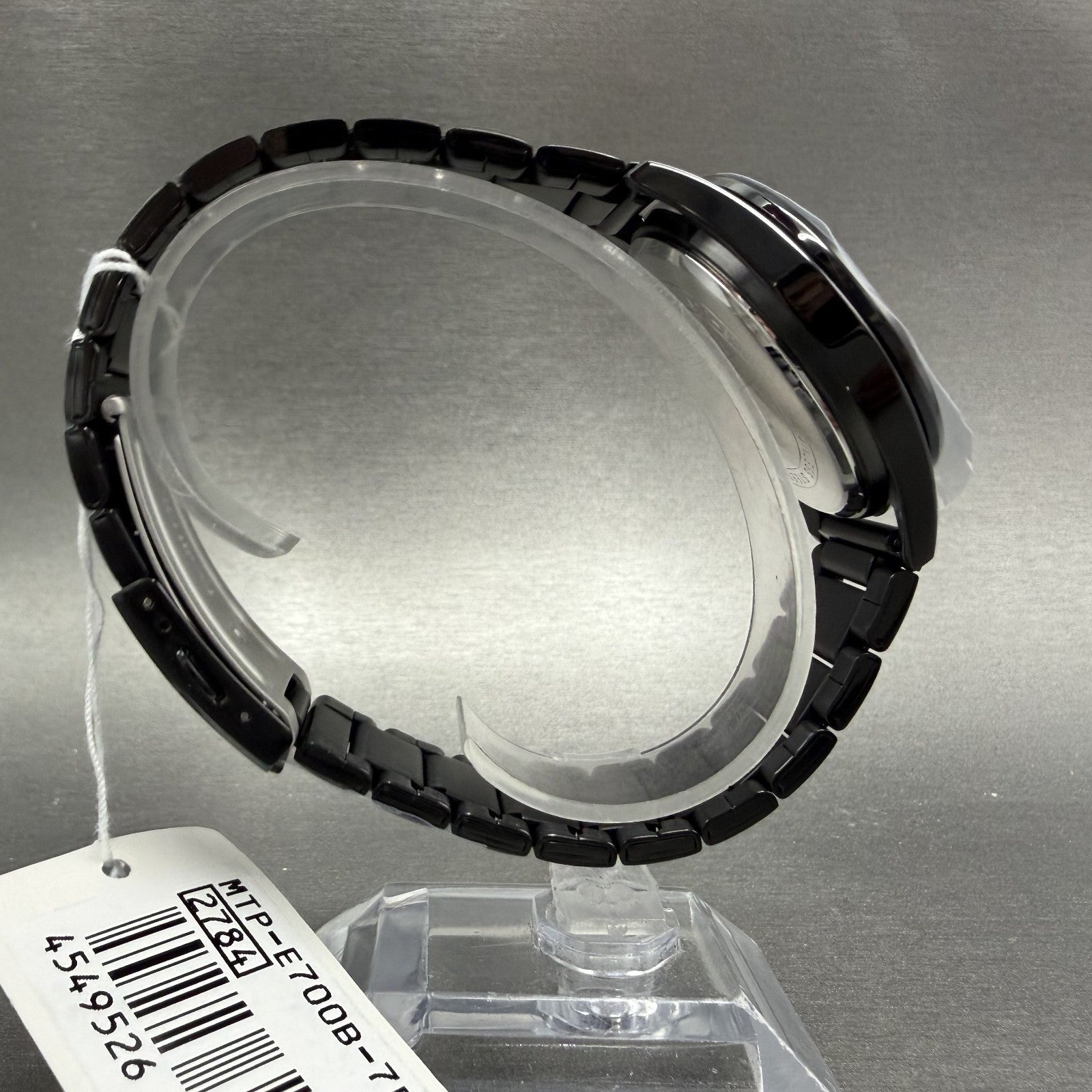 Casio MTP-E700 Watch Men 39mm White Dial  Black Tone Date Metal Bracelet Round8