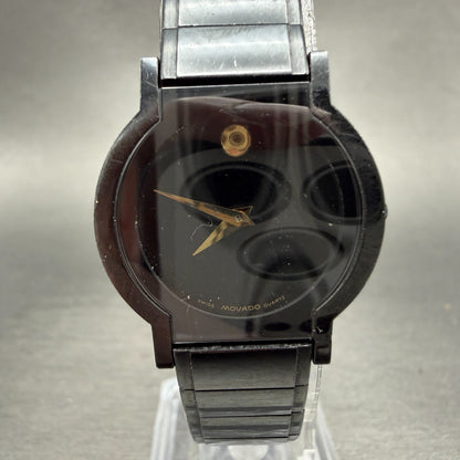 Movado Museum Watch 24mm Women Black Dial Black Tone Round 84-90-820A PARTS0