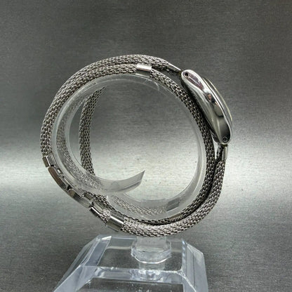 Swatch irony Mignardise Watch Women 25mm Silver Dial Silver Tone Round New Batte8