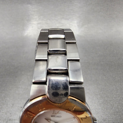 Seiko Lukia Watch Women 24mm MOP Dial Two Tone Round 1N01-0L80 New Battery