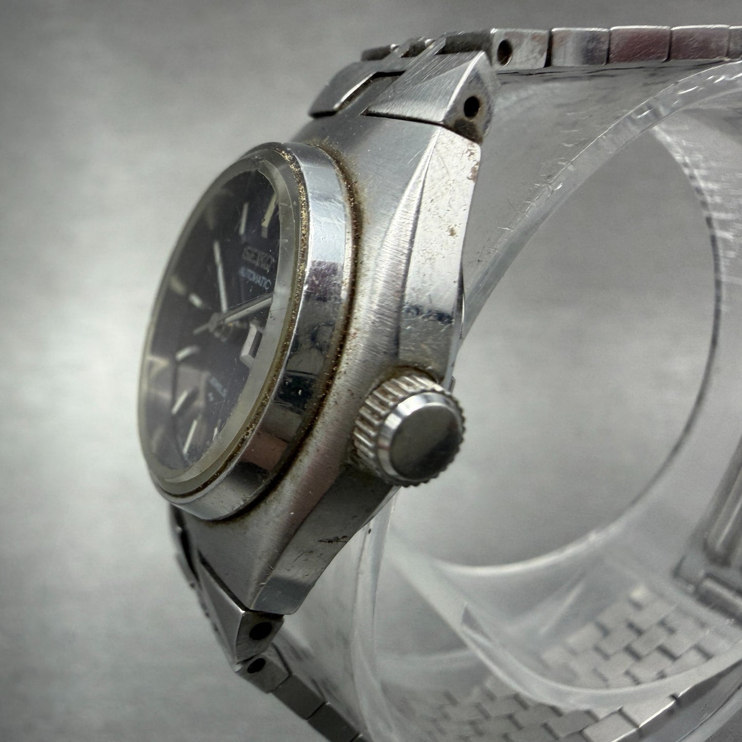 Seiko Automatic Watch Women 24mm Purple Dial Silver Tone Daydate 22060070 Runs2