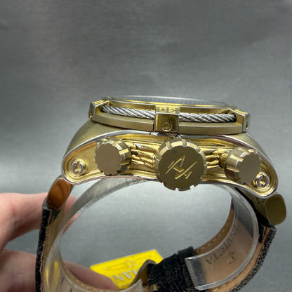 Invicta Reserve Bolt Zeus Empire Watch Men 54mm Blue Dial Gold Tone 17375 Newbat3