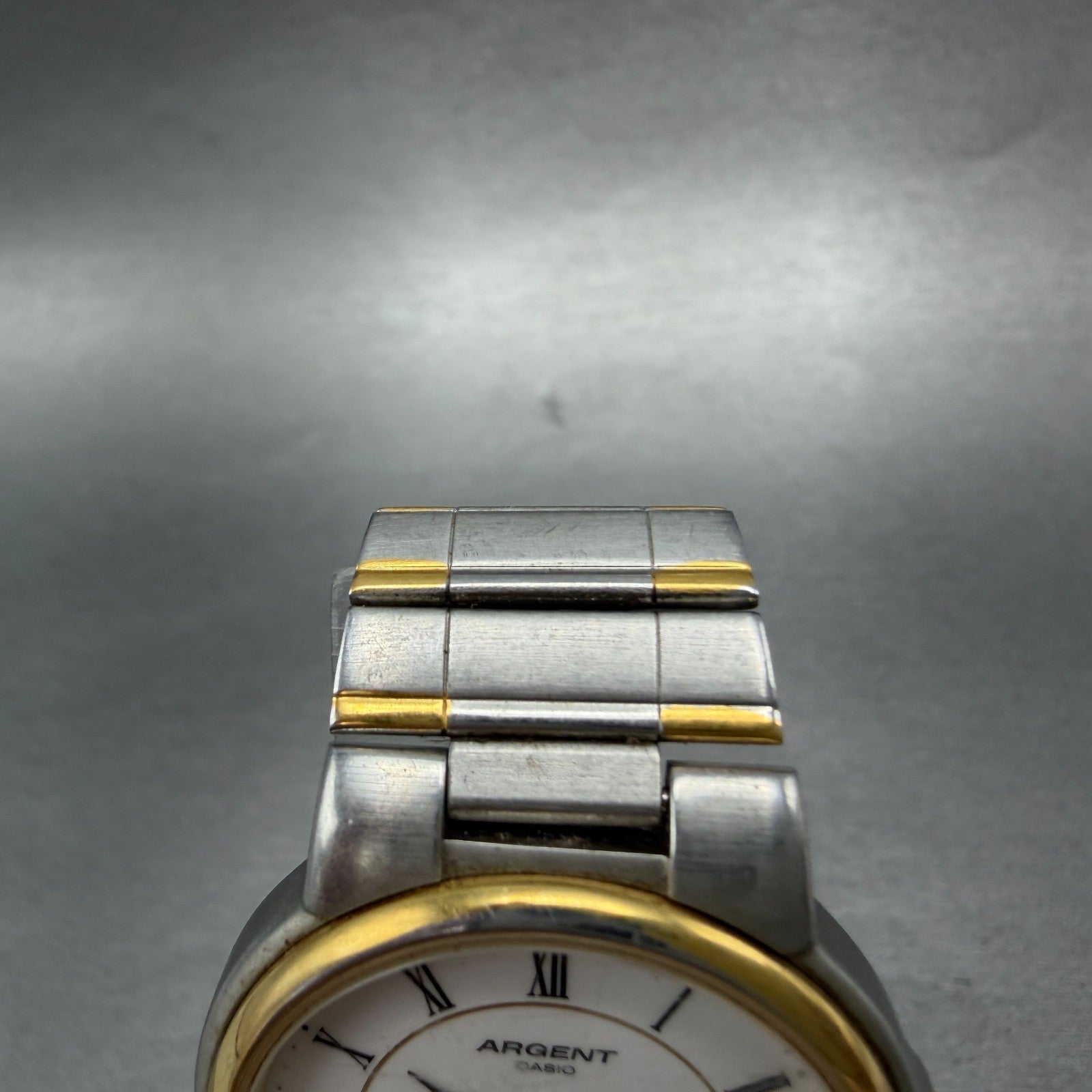 Casio Argent Watch Women 33mm White Dial Two Tone Date Round MTW-114 New battery4