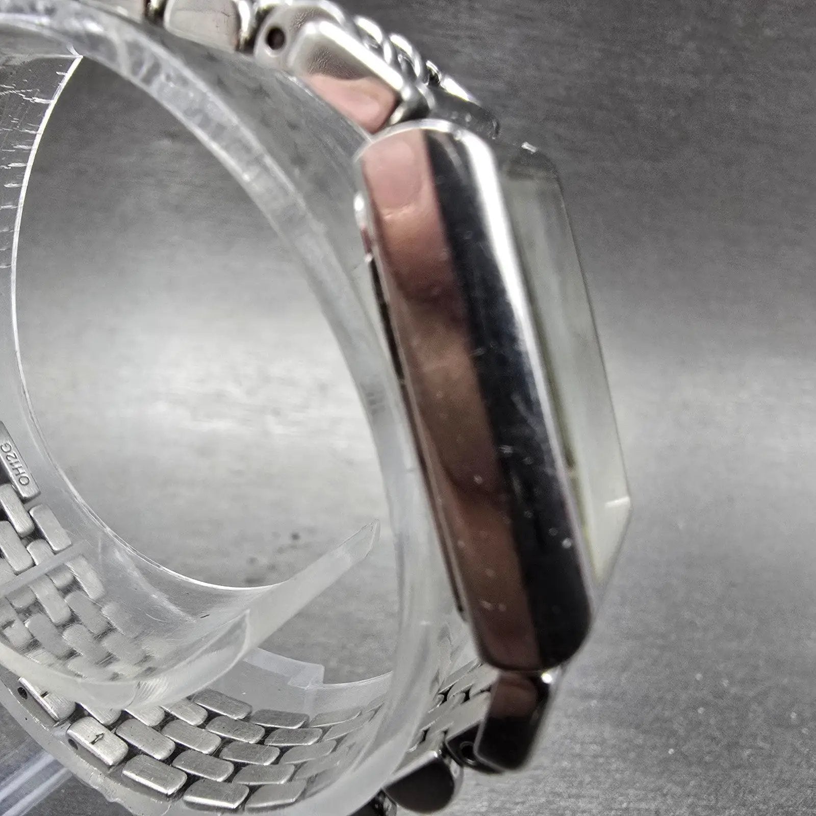 Coach Tank Watch Women 17mm White Dial Silver Tone Rectangle 0820 New Battery3