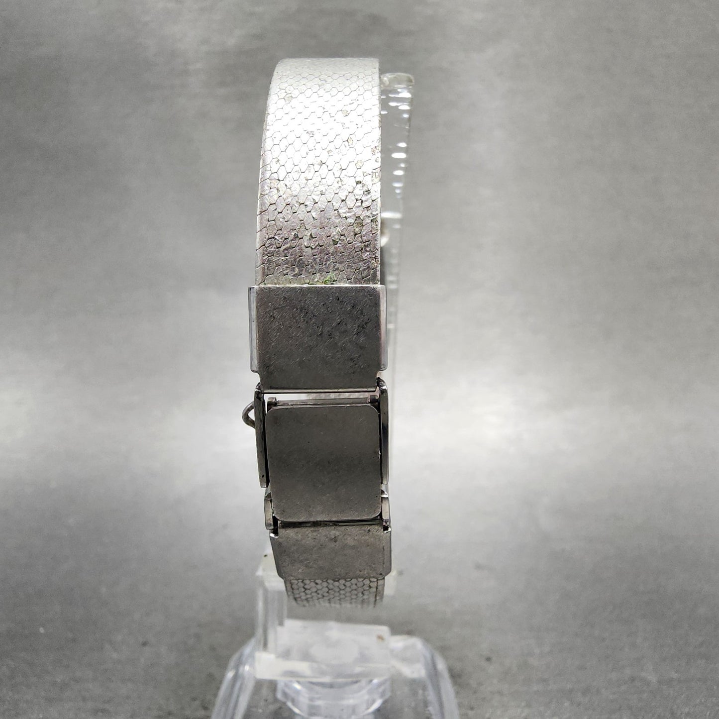 Seiko Tank Watch Women 16mm Silver Dial Silver Tone Rectangle 163269 New Batt7